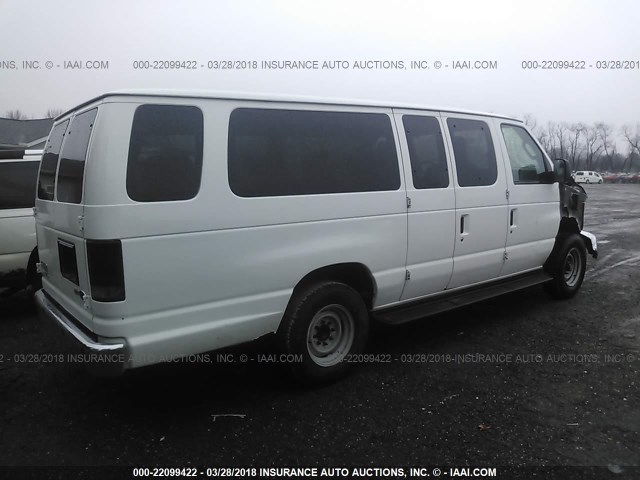 1FDSS3BL3BDB15436 - 2011 FORD ECONOLINE E350 SUPER DUTY WAGON WHITE photo 4