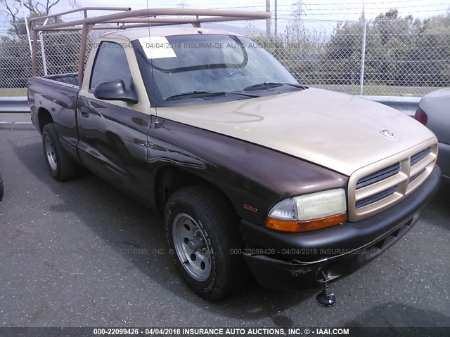 1B7FL26P8WS709998 - 1998 DODGE DAKOTA BROWN photo 1