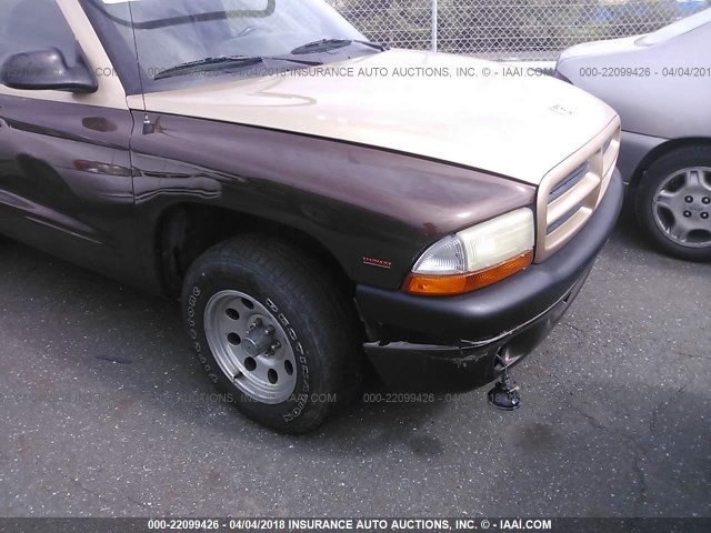 1B7FL26P8WS709998 - 1998 DODGE DAKOTA BROWN photo 6