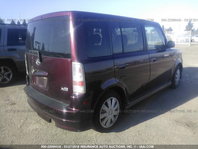 JTLKT334740161715 - 2004 TOYOTA SCION XB მუქწითელი ფოტო 4