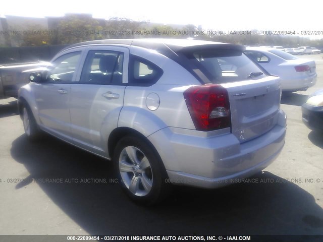 1B3CB4HA3AD663165 - 2010 DODGE CALIBER SXT SILVER photo 3