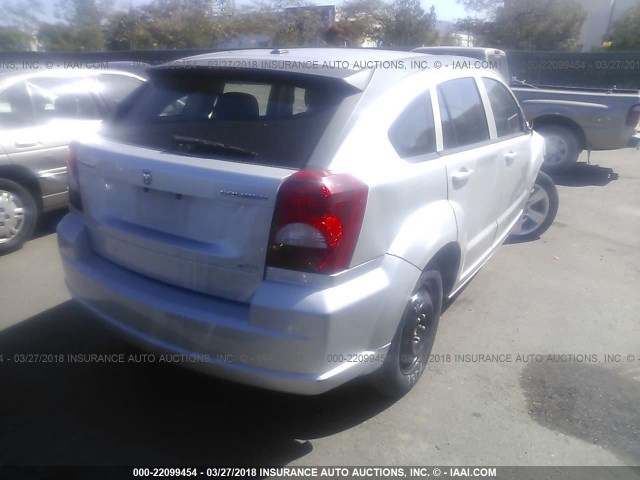 1B3CB4HA3AD663165 - 2010 DODGE CALIBER SXT SILVER photo 4