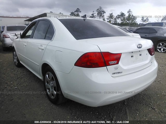 KNAGE228595339221 - 2009 KIA OPTIMA LX/EX WHITE photo 3