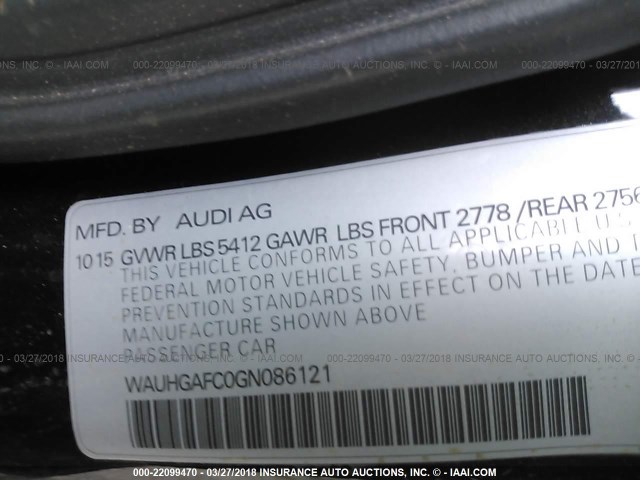 WAUHGAFC0GN086121 - 2016 AUDI A6 PRESTIGE Qara foto 9