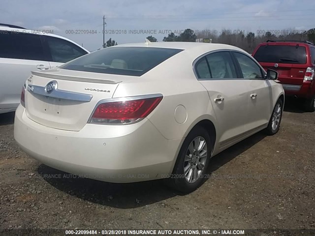 1G4GD5ER6CF325630 - 2012 BUICK LACROSSE PREMIUM WHITE photo 4