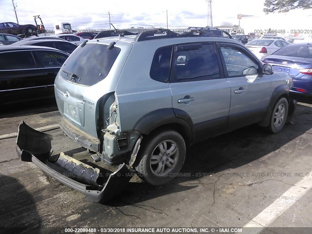 KM8JN12DX6U381378 - 2006 HYUNDAI TUCSON GLS/LIMITED GREEN photo 4