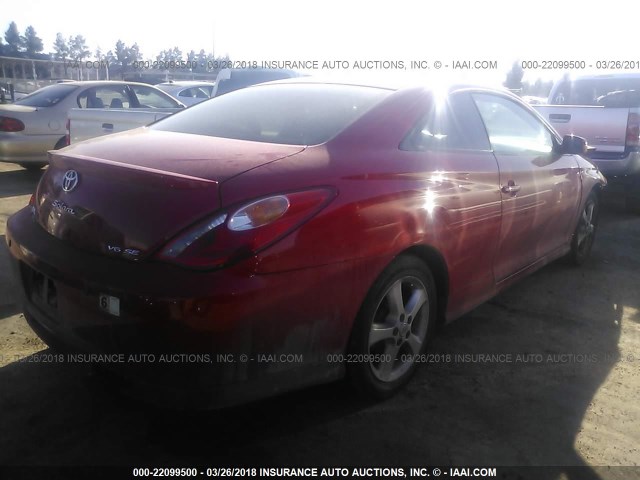 4T1CA30P46U106084 - 2006 TOYOTA CAMRY SOLARA SE/SLE RED photo 4