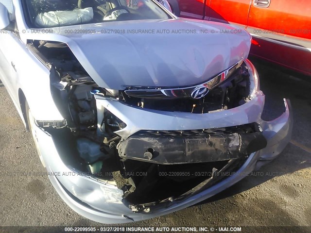 KMHEC4A40BA001163 - 2011 HYUNDAI SONATA HYBRID Light Blue photo 6