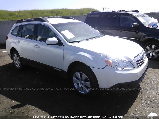 4S4BRCAC4C3236142 - 2012 SUBARU OUTBACK 2.5I WHITE photo 1