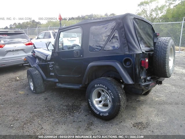 1J4FY19S7XP484760 - 1999 JEEP WRANGLER / TJ SPORT BLACK photo 3