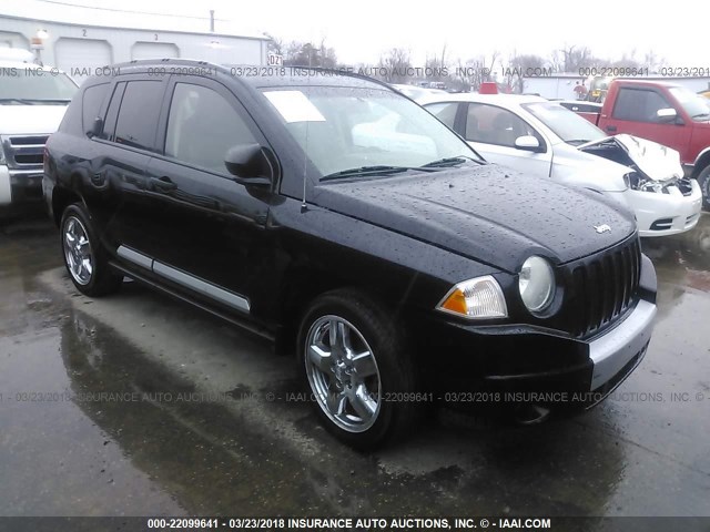 1J8FT57W07D242176 - 2007 JEEP COMPASS LIMITED BLACK photo 1