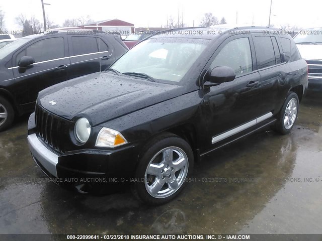 1J8FT57W07D242176 - 2007 JEEP COMPASS LIMITED BLACK photo 2