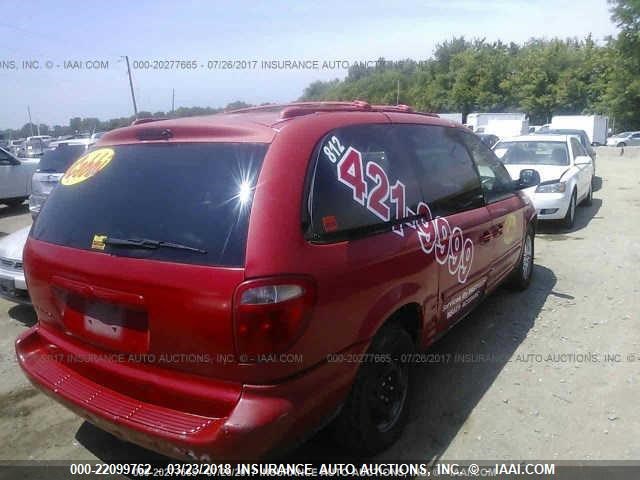 2C8GP64L61R146619 - 2001 CHRYSLER TOWN & COUNTRY LIMITED RED photo 4