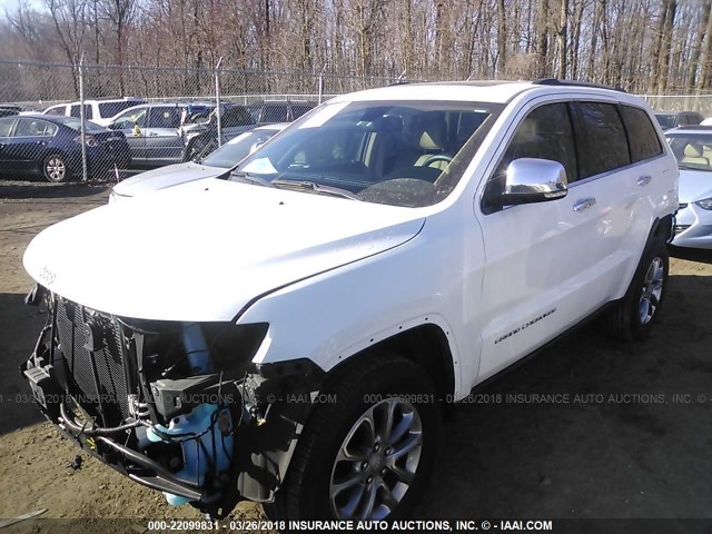 1C4RJFBG2GC381604 - 2016 JEEP GRAND CHEROKEE LIMITED WHITE photo 2