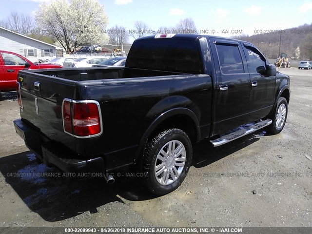 5LTPW185X7FJ00517 - 2007 LINCOLN MARK LT BLACK photo 4