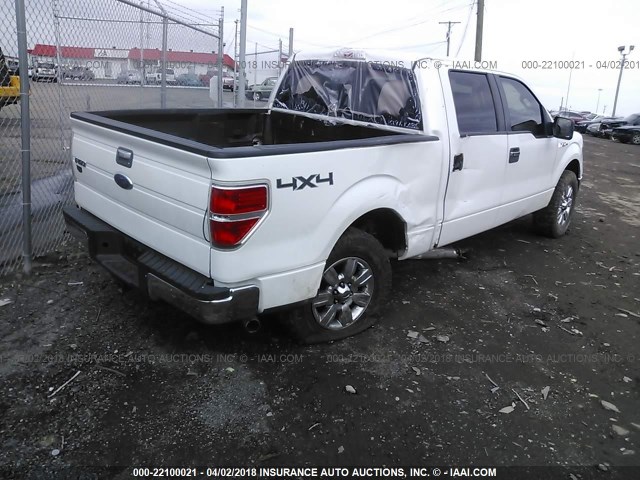 1FTEW1E87AFA14422 - 2010 FORD F150 SUPERCREW WHITE photo 4