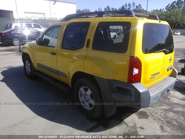 5N1AN08U35C605967 - 2005 NISSAN XTERRA OFF ROAD/S/SE YELLOW photo 3