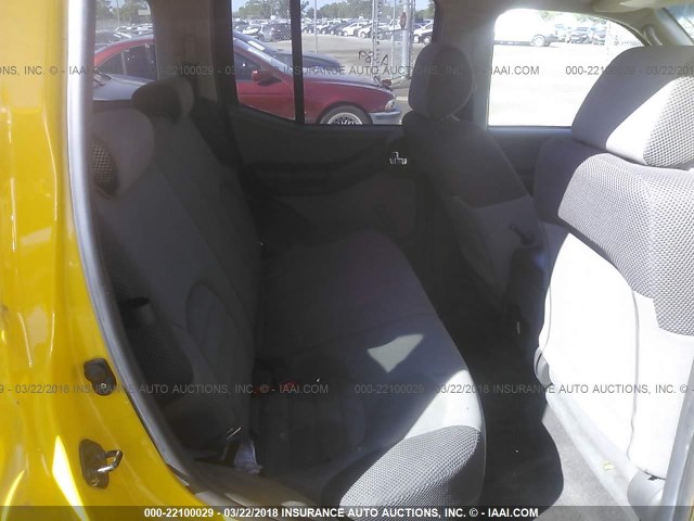 5N1AN08U35C605967 - 2005 NISSAN XTERRA OFF ROAD/S/SE YELLOW photo 8