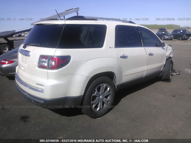 1GKKVRKD9DJ176855 - 2013 GMC ACADIA SLT-1 Blanc photo 4