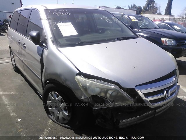 5FNRL38226B099808 - 2006 HONDA ODYSSEY LX SILVER photo 1