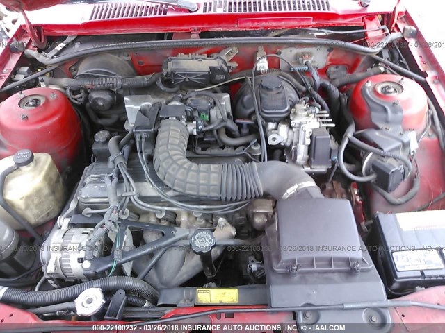 1G1JC5442P7177925 - 1993 CHEVROLET CAVALIER VL/RS RED photo 10