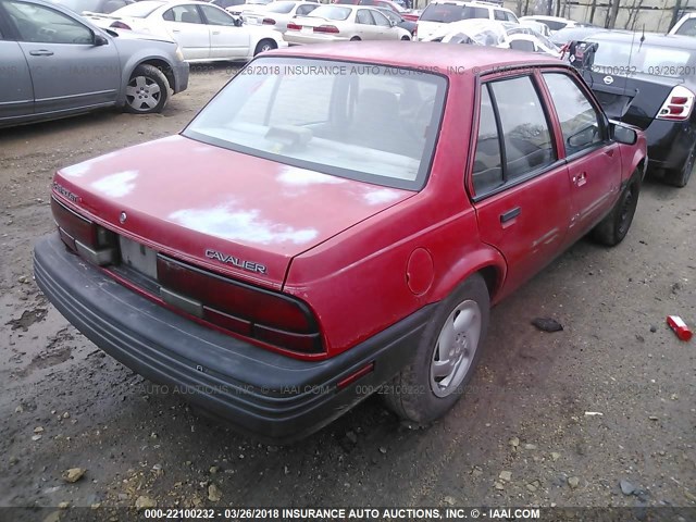 1G1JC5442P7177925 - 1993 CHEVROLET CAVALIER VL/RS RED photo 4