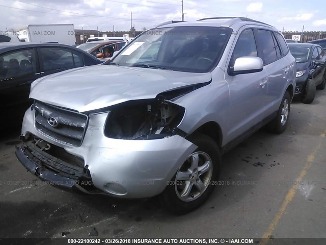 5NMSG13D77H006655 - 2007 HYUNDAI SANTA FE GLS SILVER photo 2