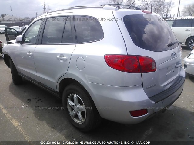 5NMSG13D77H006655 - 2007 HYUNDAI SANTA FE GLS SILVER photo 3