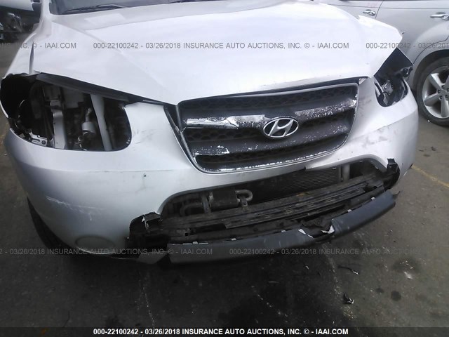 5NMSG13D77H006655 - 2007 HYUNDAI SANTA FE GLS SILVER photo 6