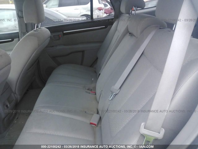 5NMSG13D77H006655 - 2007 HYUNDAI SANTA FE GLS SILVER photo 8