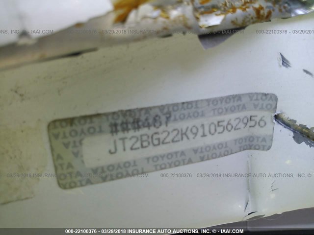 JT2BG22K910562956 - 2001 TOYOTA CAMRY CE/LE/XLE 白色 照片 9