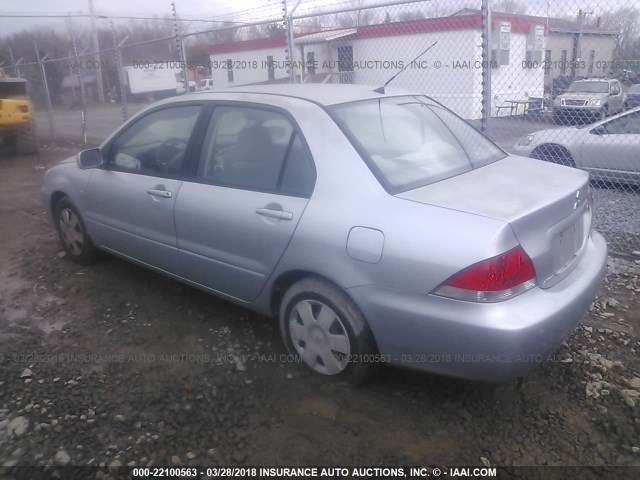 JA3AJ26E85U012721 - 2005 MITSUBISHI LANCER ES SILVER photo 3