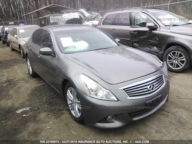 JN1CV6AP8AM402911 - 2010 INFINITI G37 SPORT GRAY photo 1