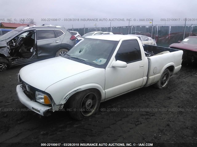 1GCCS14W3SK188189 - 1995 CHEVROLET S TRUCK S10 WHITE photo 2