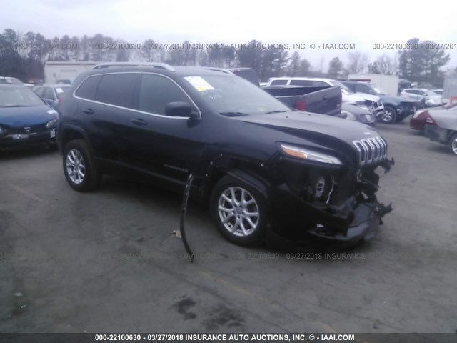 1C4PJMCB7EW181568 - 2014 JEEP CHEROKEE LATITUDE BLACK photo 1