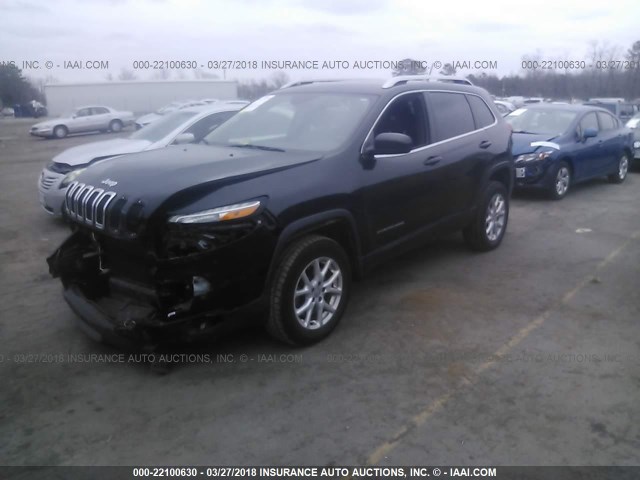 1C4PJMCB7EW181568 - 2014 JEEP CHEROKEE LATITUDE BLACK photo 2