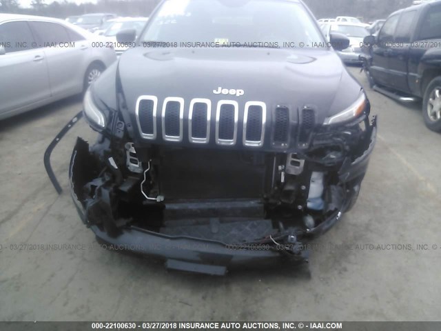 1C4PJMCB7EW181568 - 2014 JEEP CHEROKEE LATITUDE BLACK photo 6