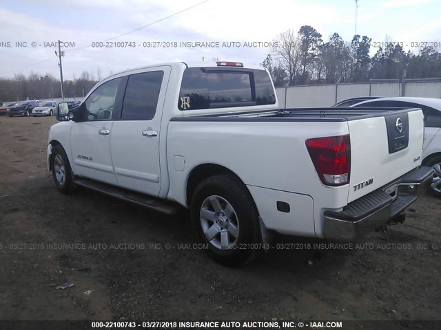 1N6BA07A76N539373 - 2006 NISSAN TITAN XE/SE/LE WHITE photo 3