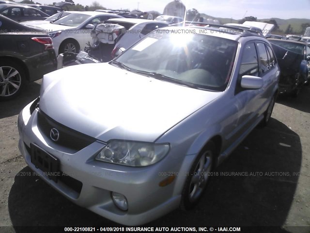 JM1BJ245421522070 - 2002 MAZDA PROTEGE PR5 SILVER photo 2