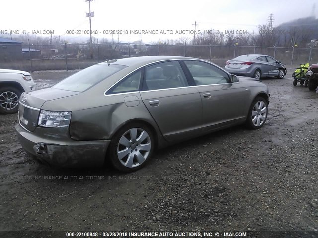 WAUDG94F75N112219 - 2005 AUDI A6 3.2 QUATTRO GOLD photo 4