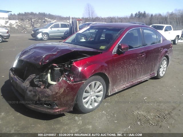 4S3BMBJ63B3235778 - 2011 SUBARU LEGACY 2.5I LIMITED BURGUNDY photo 2