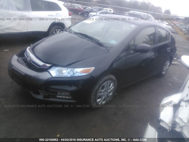 JHMZE2H59DS006408 - 2013 HONDA INSIGHT LX BLACK photo 2