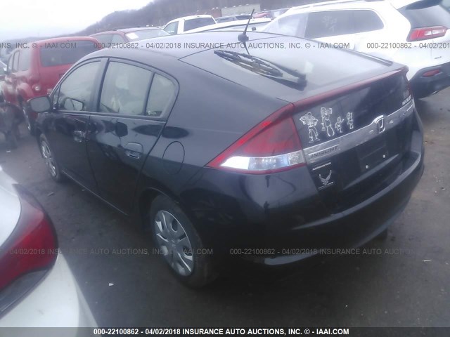 JHMZE2H59DS006408 - 2013 HONDA INSIGHT LX BLACK photo 3