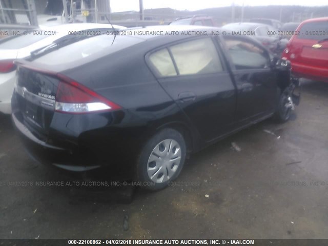 JHMZE2H59DS006408 - 2013 HONDA INSIGHT LX BLACK photo 4