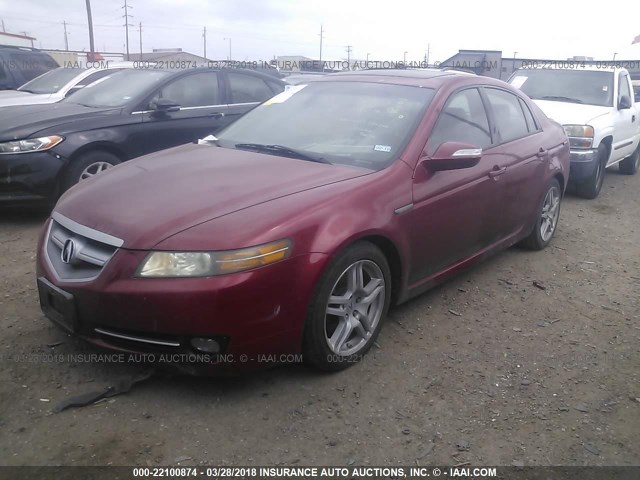 19UUA66237A036135 - 2007 ACURA TL RED photo 2