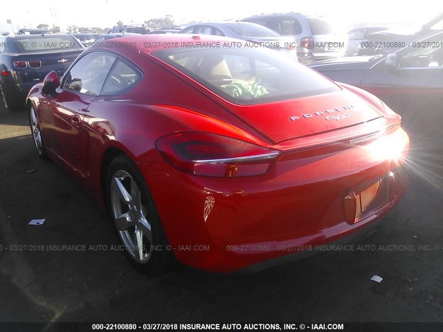 WP0AA2A80EK172056 - 2014 PORSCHE CAYMAN RED photo 3