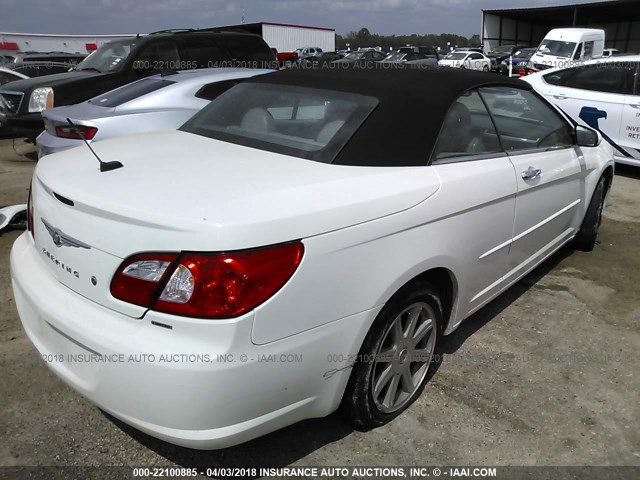 1C3LC65M58N254485 - 2008 CHRYSLER SEBRING LIMITED WHITE photo 4