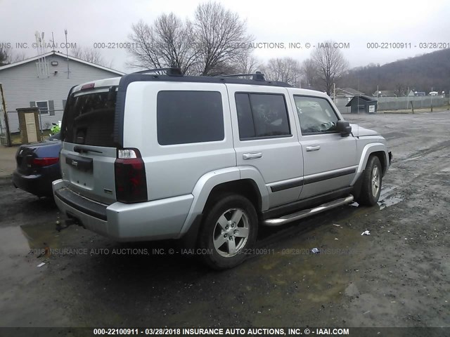 1J8HG48P47C573265 - 2007 JEEP COMMANDER SILVER photo 4