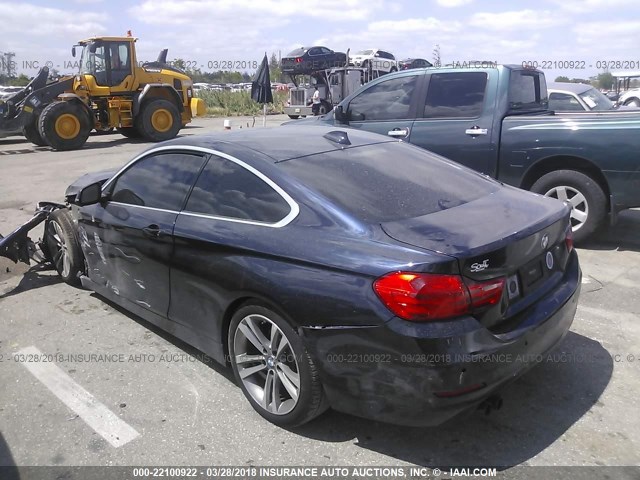 WBA3N7C59GK225768 - 2016 BMW 428 I BLUE photo 3