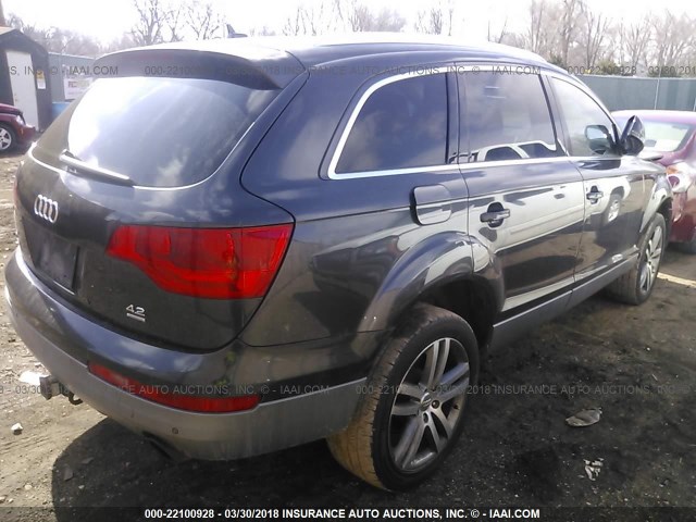 WA1BV74L87D063755 - 2007 AUDI Q7 4.2 QUATTRO PREMIUM GRAY photo 4